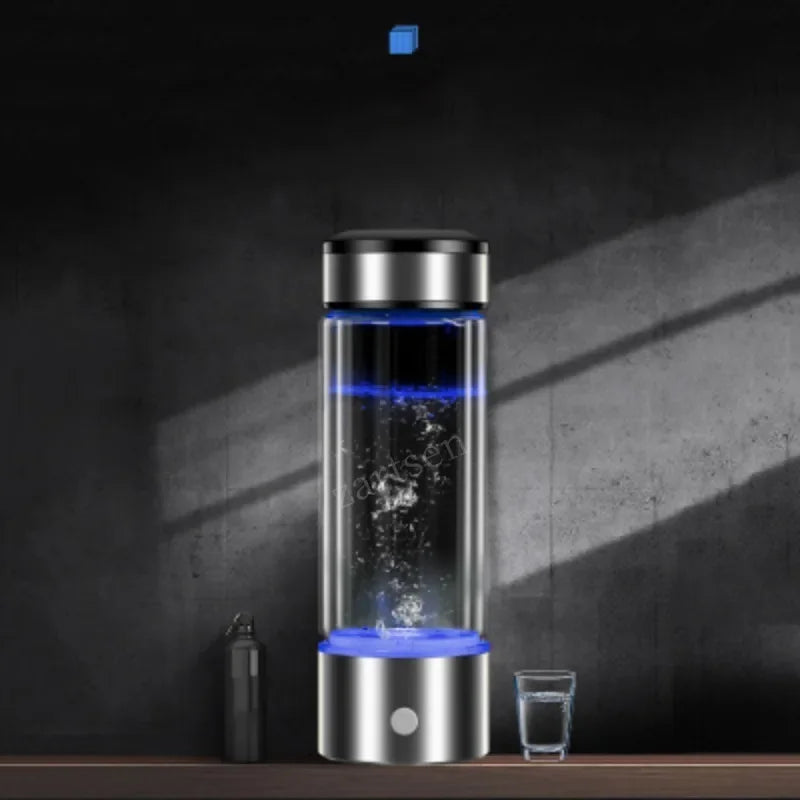 Hydrogen Rich Water Bottle Lonizer Alkaline Generator Portable Healthy Cup USB Rechargeable Anti-Aging Hydrogen Water 430Ml