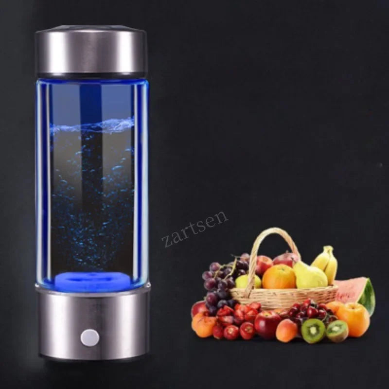 Hydrogen Rich Water Bottle Lonizer Alkaline Generator Portable Healthy Cup USB Rechargeable Anti-Aging Hydrogen Water 430Ml